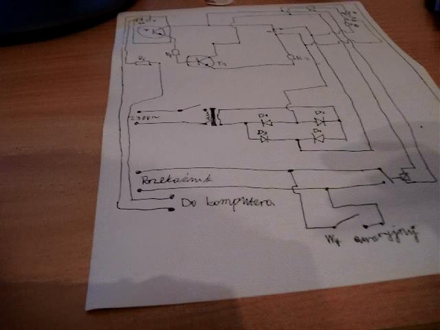 Schemat prototypowy pierwszego sterownika LPT